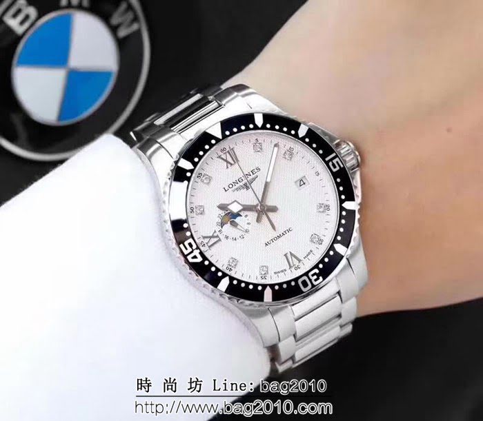 LONGINES浪琴 康卡斯潛水星辰月相系列 高端機械男表 WSS0469